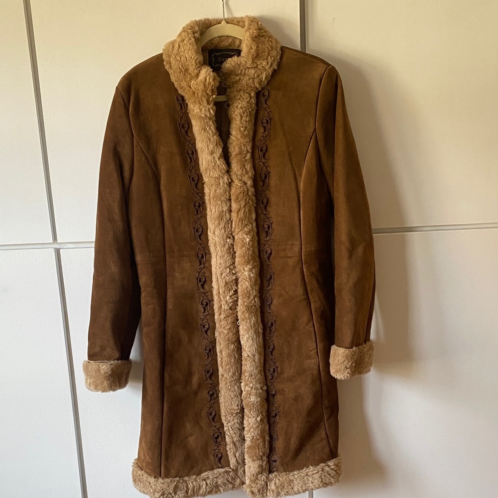 Vintage Guess Penny Lane Suede Coat - Like new condition!